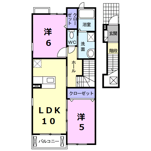 エリアント 2(2LDK/2階)の間取り写真
