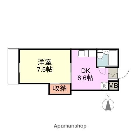 メゾン富士(1DK/1階)の間取り写真