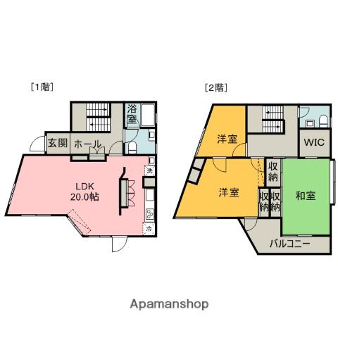 東海道本線 沼津駅 徒歩38分 2階建 築40年(3SLDK)の間取り写真