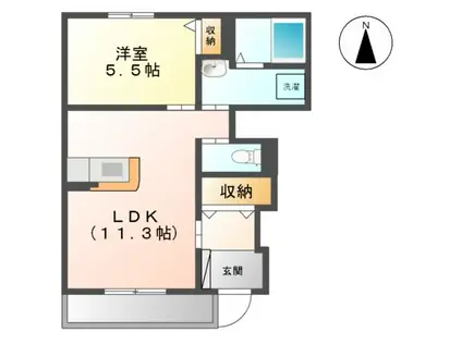 メゾンド クレール(1LDK/1階)の間取り写真