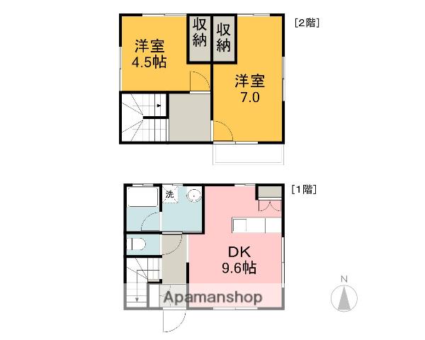 東海道本線 原駅(静岡) 徒歩2分 2階建 築9年(2DK)の間取り写真