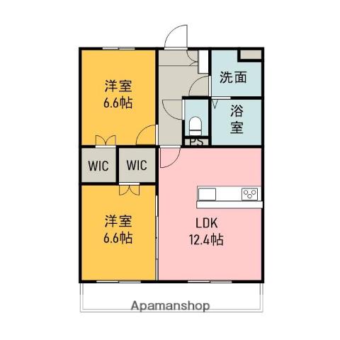 フォルテコート本郷町(2LDK/1階)の間取り写真