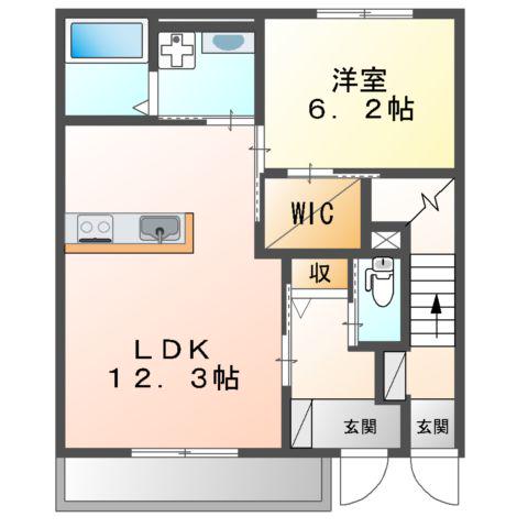 アレグラールN Ⅱ(1LDK/1階)の間取り写真
