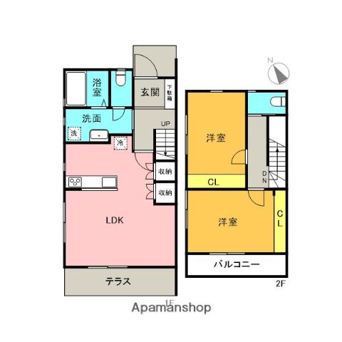 カノー・後藤(2LDK/1階)の間取り写真