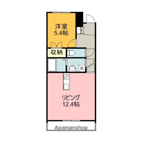 グランメールコート米山(1LDK/5階)の間取り写真