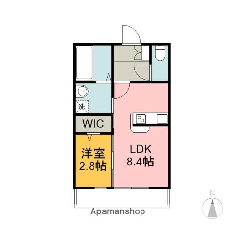 グランドゥール壱町田(1LDK/2階)の間取り写真