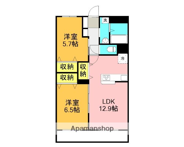 シーショア・槇島(2LDK/1階)の間取り写真
