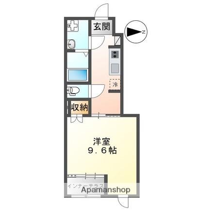 CALM MAISON Ⅱ (1K/1階)の間取り写真