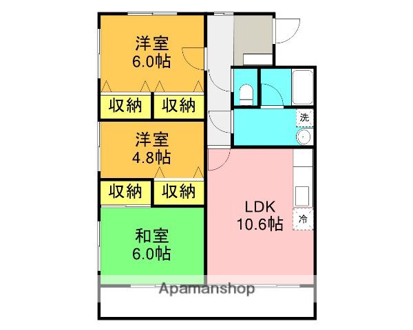 ヴィラKSガーデン(3LDK/1階)の間取り写真
