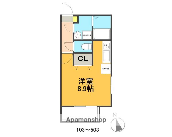 チェスタ・大手町(ワンルーム/1階)の間取り写真