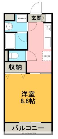 サクセス三清(1K/1階)の間取り写真