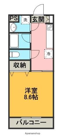 リトルジャーニー(1K/2階)の間取り写真