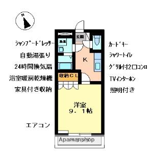 メゾン鈴木(1K/2階)の間取り写真