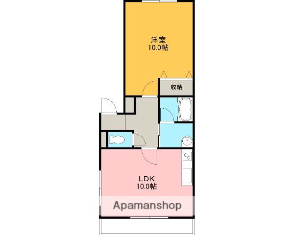 ヴィブレつばさⅢ(1LDK/1階)の間取り写真
