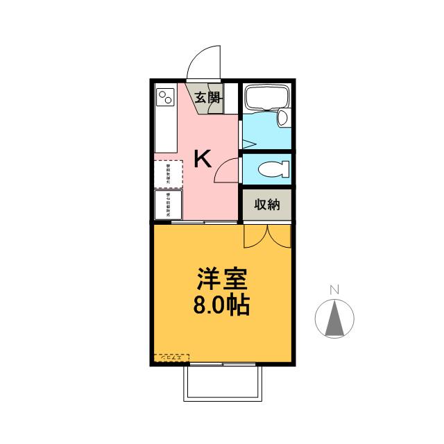 アネックスフジ(1K/1階)の間取り写真