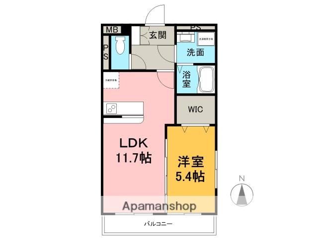セレッソ ヴィエント(1LDK/3階)の間取り写真