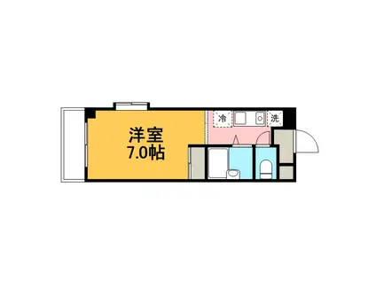 メゾン平成(ワンルーム/1階)の間取り写真