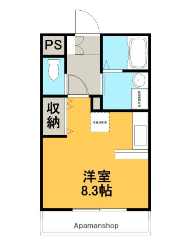 サンヒルズⅡ(ワンルーム/3階)の間取り写真