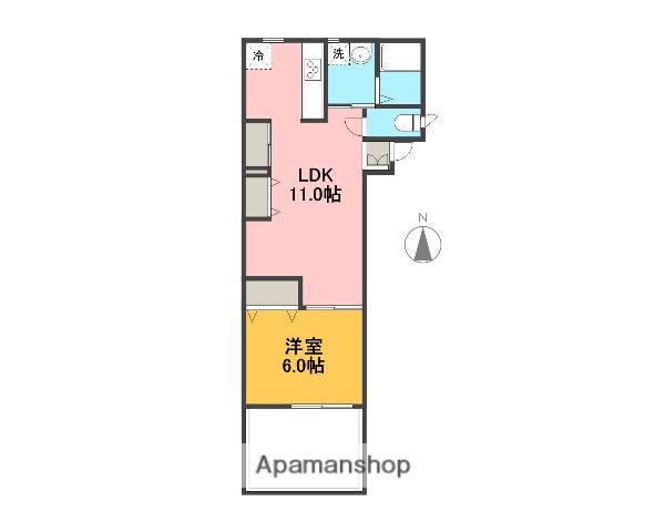 タウンパークS(1LDK/5階)の間取り写真