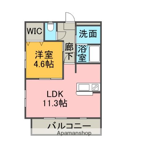 ビオモンテ(1LDK/2階)の間取り写真