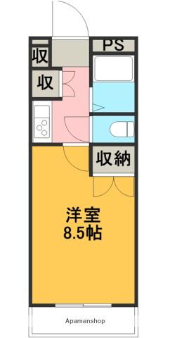 ルインズワタナベ(1K/1階)の間取り写真