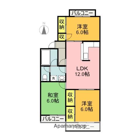 プラザ・ラフォーレⅠ(3LDK/3階)の間取り写真