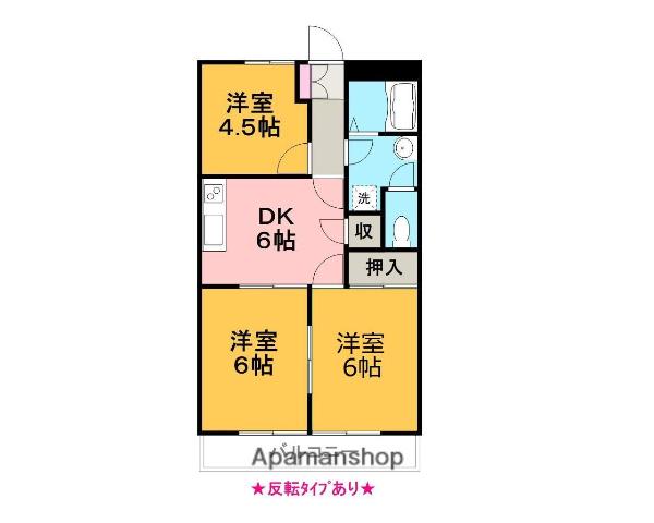 ストーンパレス(3DK/2階)の間取り写真