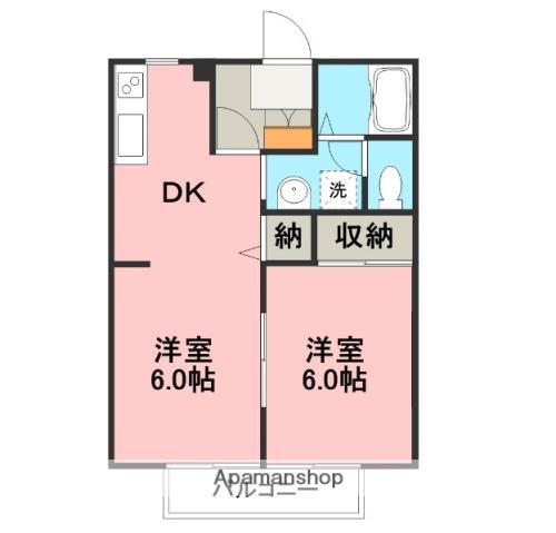 ベルリネッタ(1LDK/1階)の間取り写真