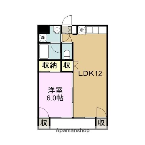 コーポ斉藤B(1LDK/2階)の間取り写真