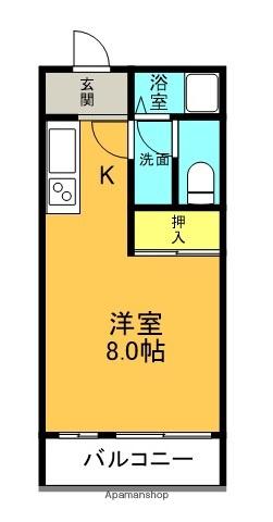 ピープルズパークまさみ(1K/1階)の間取り写真