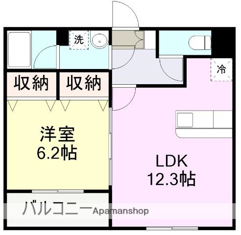 マイフェア裾野(1LDK/1階)の間取り写真
