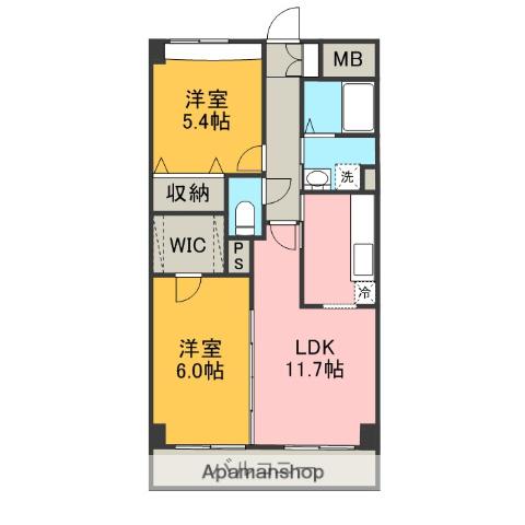 グラン・クリュ壱番館(2LDK/1階)の間取り写真