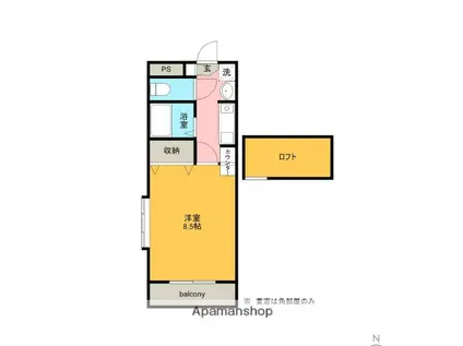 リバーマンション高田(1K/3階)の間取り写真