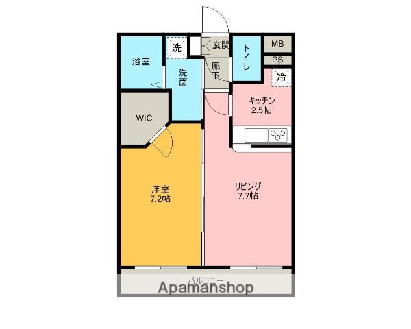 グランフィエルテ(1LDK/3階)の間取り写真