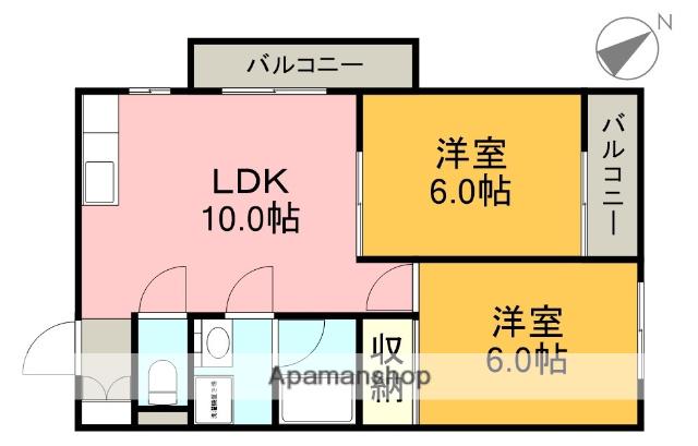 メゾンマキセキ(2LDK/3階)の間取り写真