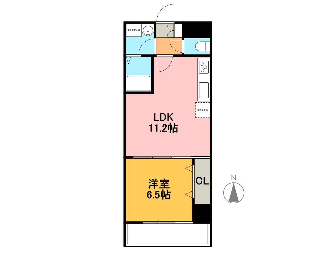 コルディエラ(1LDK/6階)の間取り写真