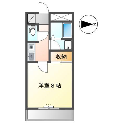 アメニティーコープS(1K/4階)の間取り写真