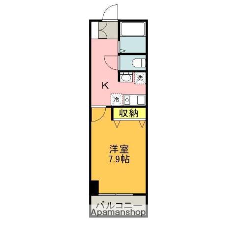 フレッサ裾野(1K/2階)の間取り写真