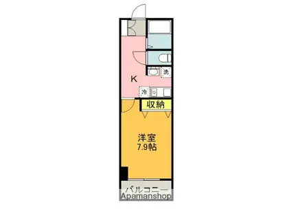 フレッサ裾野(1K/4階)の間取り写真