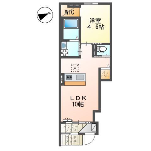 メゾン・ココ岩波(1LDK/1階)の間取り写真