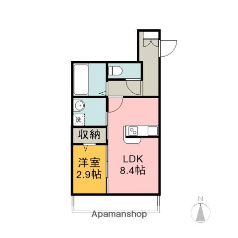グランドゥール壱町田(1LDK/2階)の間取り写真