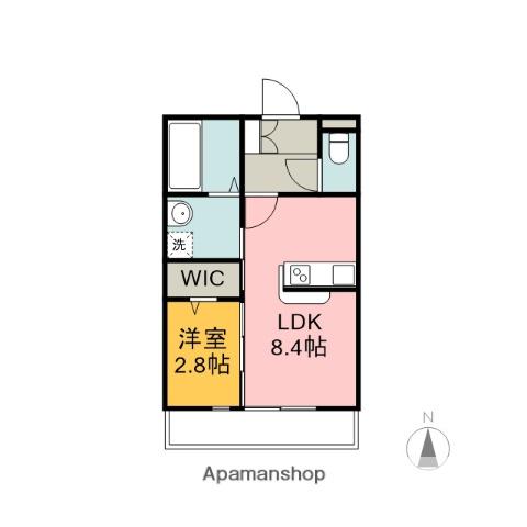 グランドゥール壱町田(1LDK/1階)の間取り写真