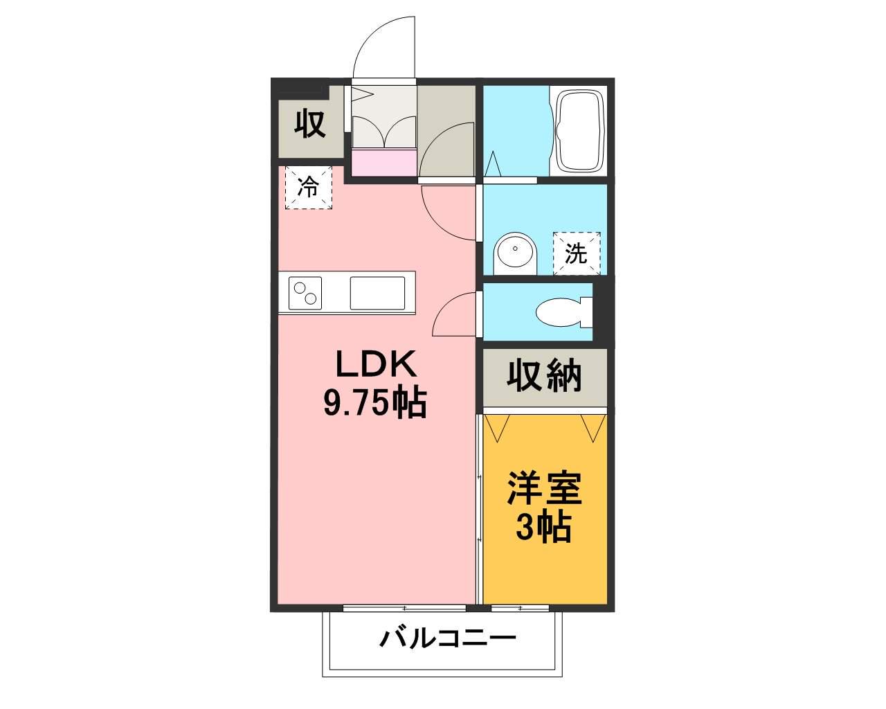 モナリエSⅢ(1LDK/1階)の間取り写真