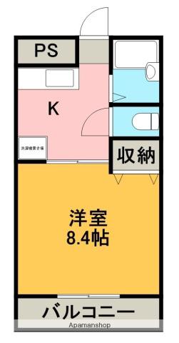 フォレスト(1K/2階)の間取り写真