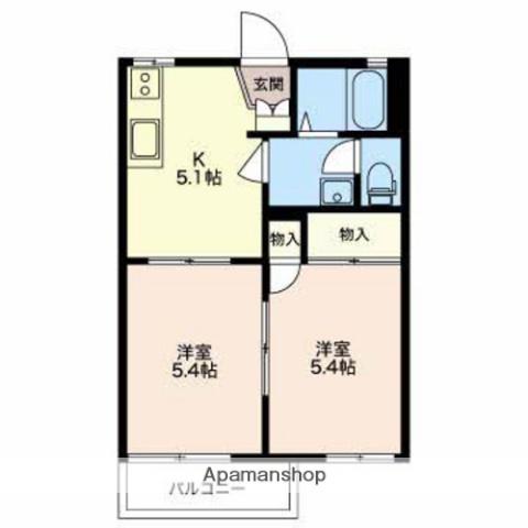 フレグランス上大沢(2K/2階)の間取り写真