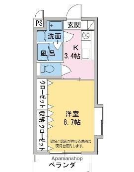 コンシェルジュモリシマ(1K/1階)の間取り写真