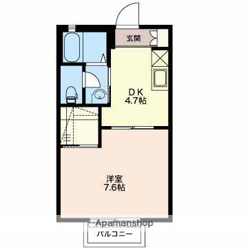 COME・リベルテ(1DK/1階)の間取り写真