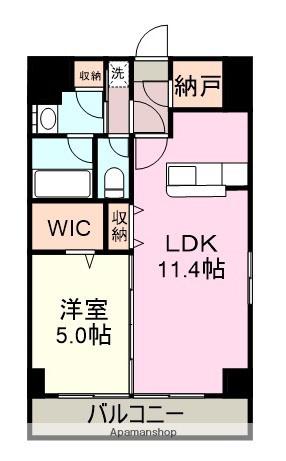 グランツイースト(1LDK/3階)の間取り写真