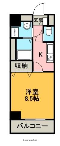 LIBERTE GOTENBA(1K/5階)の間取り写真