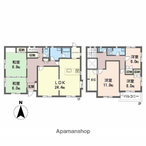 御殿場線 御殿場駅 徒歩10分 2階建 築37年(5LDK)の間取り写真